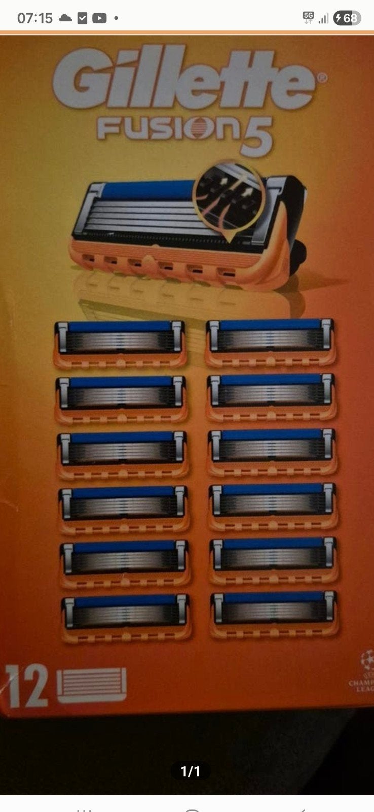24 stuks gillette fusion 2x 12 stuks, Ophalen of Verzenden, Nieuw, Gehele gezicht