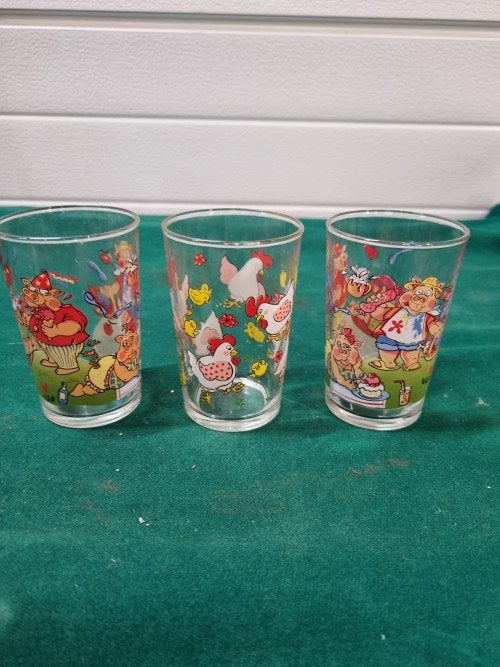 glazen kinder glas met opdruk vintage, Ophalen of Verzenden, 'T Olde Gre-j, Info@toldegrej.nl, Endepoelstraat 20f Didam