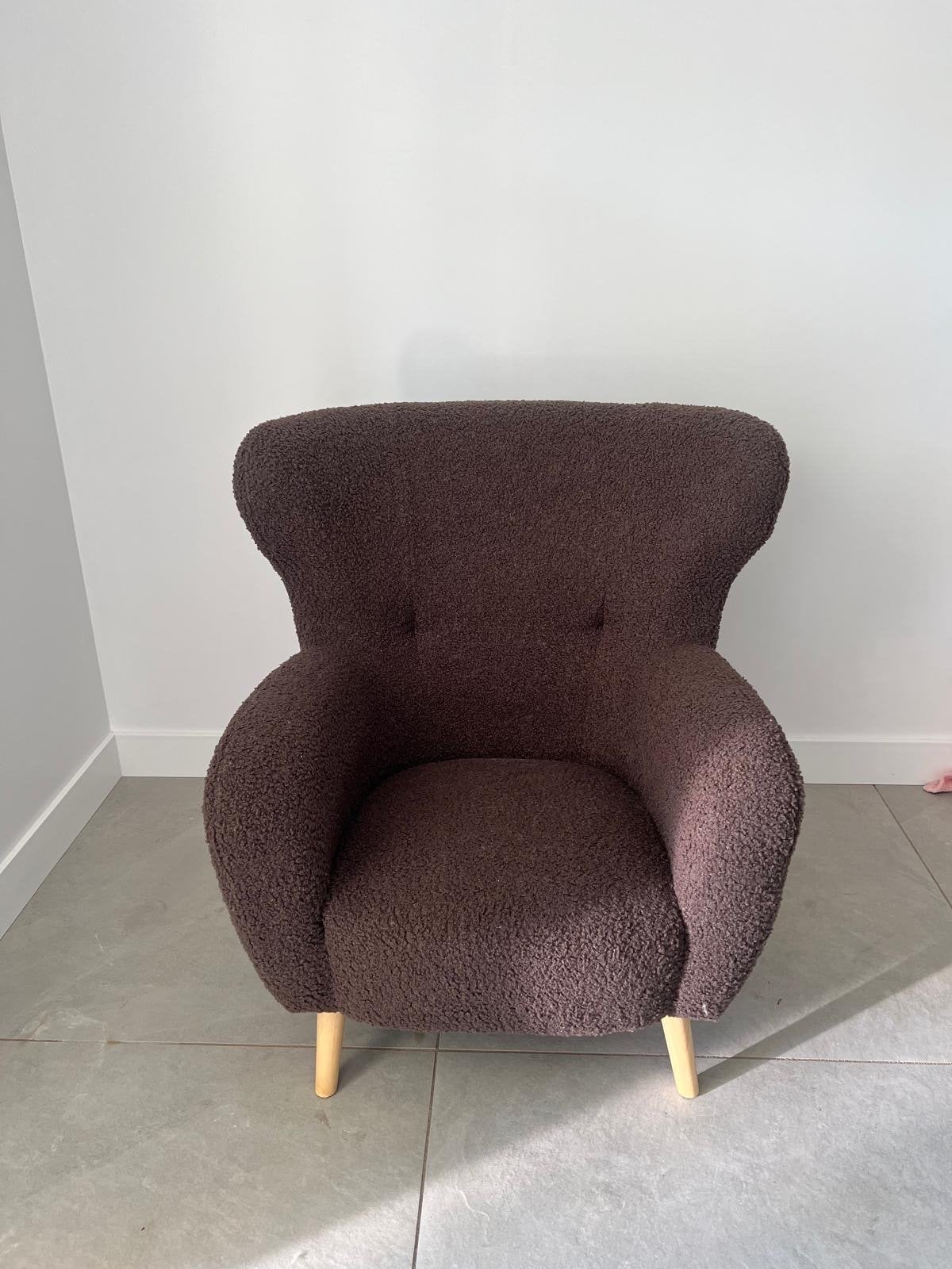 Jysk Vildsund Teddy Fauteuil - Bruin, Huis en Inrichting, Fauteuils, Ophalen, 75 tot 100 cm, Zo goed als nieuw, 75 tot 100 cm