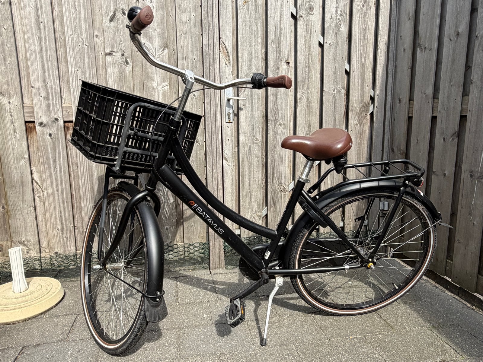 Batavus damesfiets met mand - Gebruikt, Ophalen, Gebruikt, Velgrem, Versnellingen