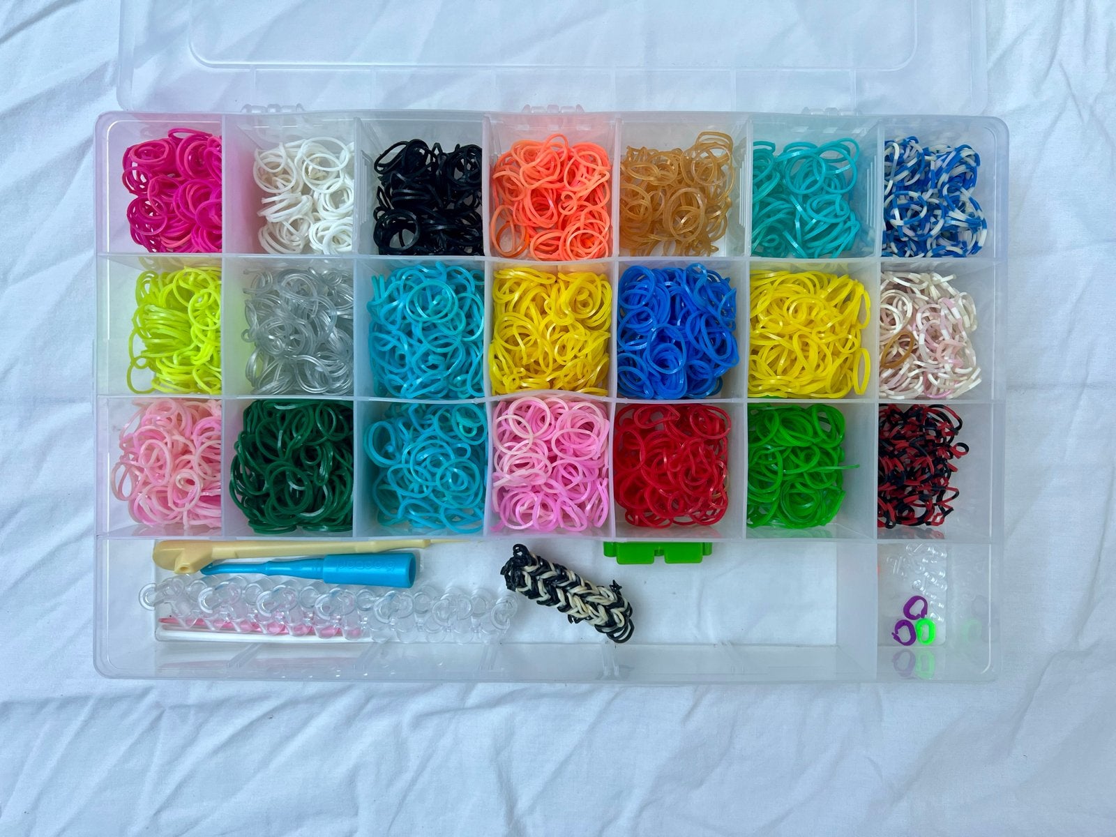 Grote set Loom Bands met opbergdoos en accessoires, Ophalen, Zo goed als nieuw, Overige typen