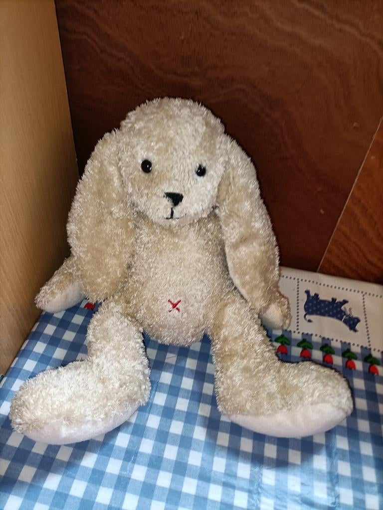 Lieve zachte Hema konijn knuffel 36 cm groot, Kinderen en Baby's, Speelgoed | Knuffels en Pluche, Zo goed als nieuw, Konijn, Ophalen of Verzenden