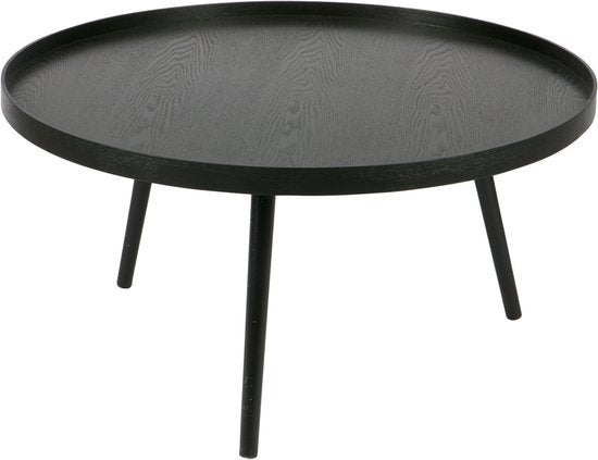 WOOOD Mesa bijzettafels L & XL – stijlvolle set – zwart, Huis en Inrichting, 50 tot 100 cm, Rond, Zo goed als nieuw, Hotel Chique