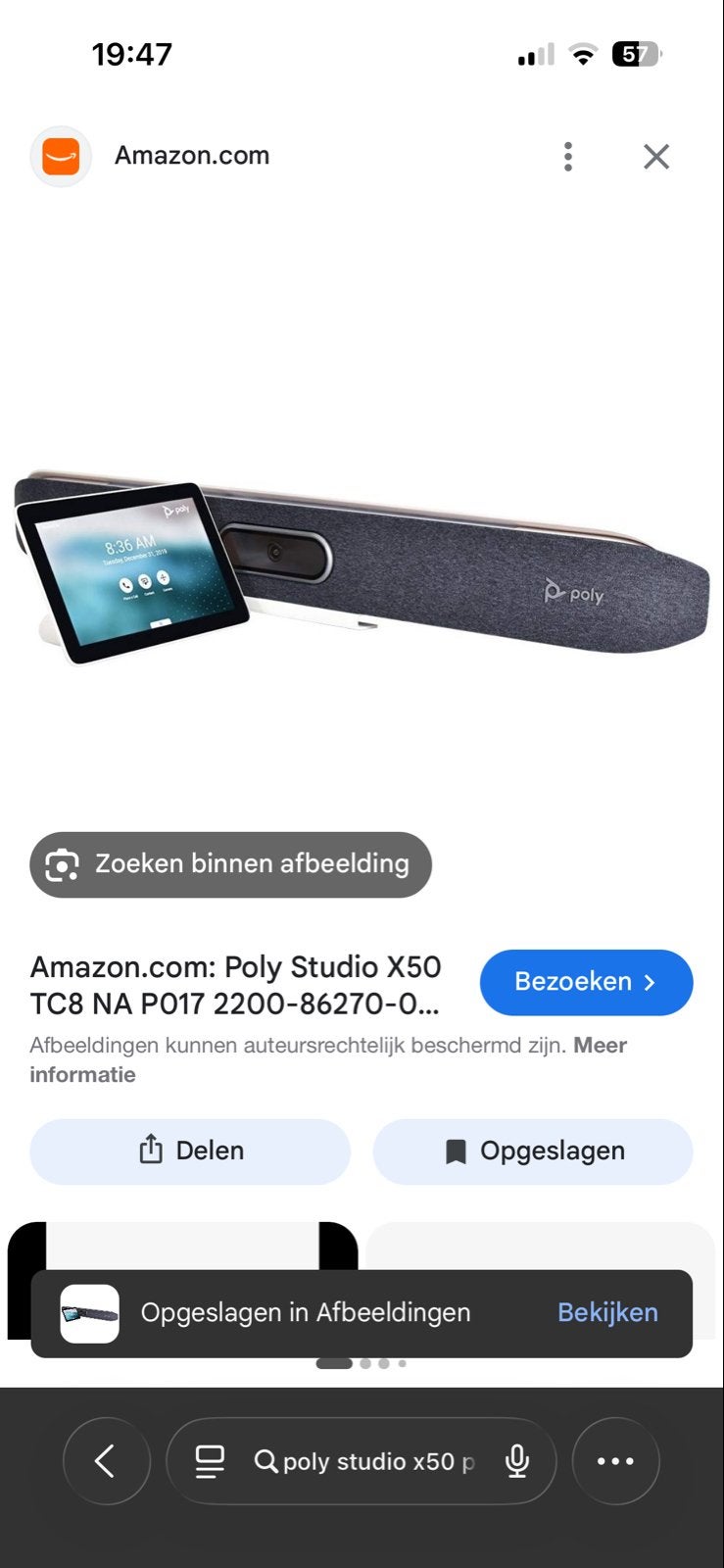 Poly Studio X50 Videoconferentiesysteem, Ophalen of Verzenden, Gebruikt, Video
