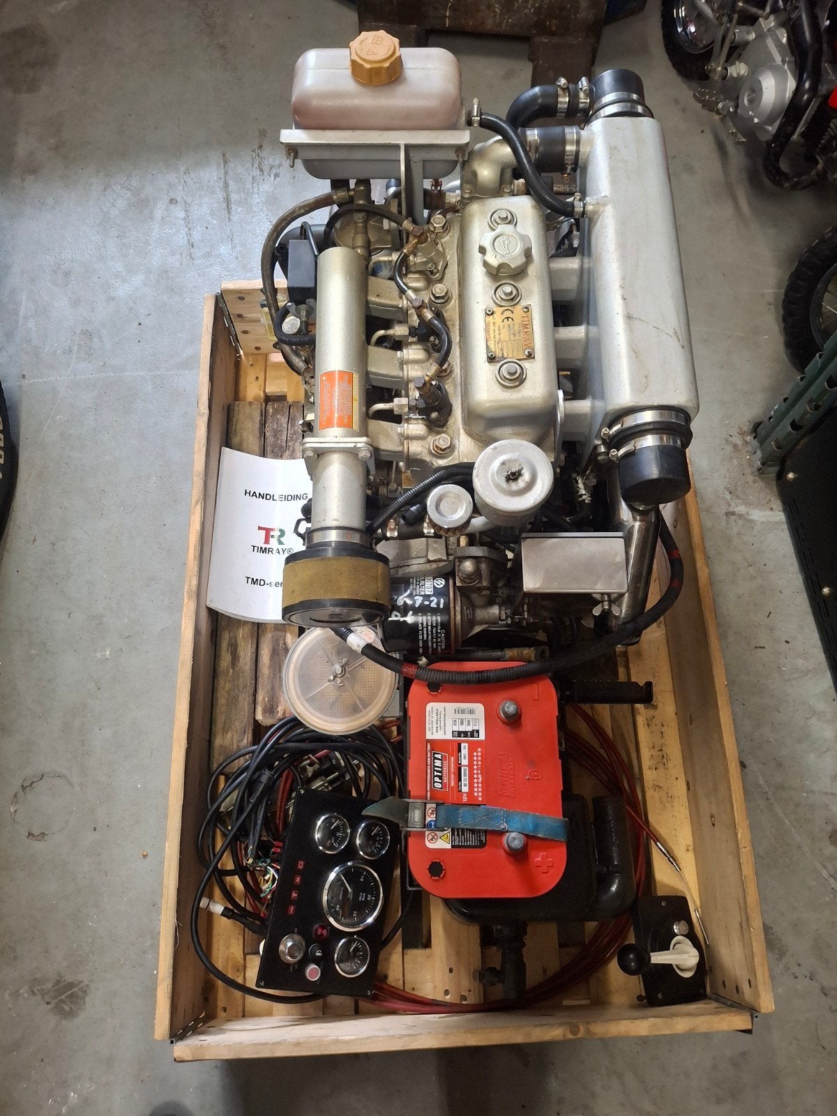 Timray TMD 32DI Marine Dieselmotor - Compleet met Accessoire, Ophalen, 10 tot 30 pk, Gebruikt, Binnenboordmotor