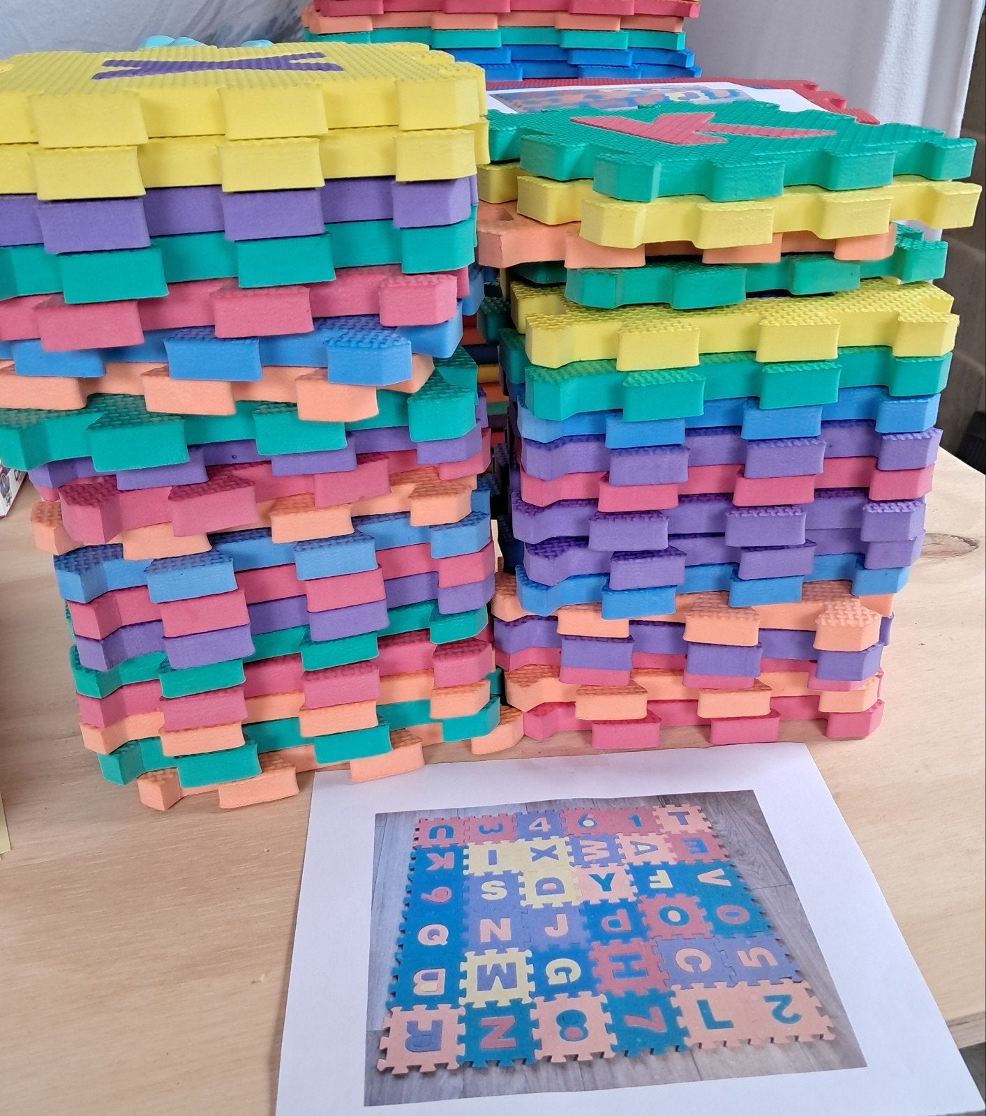 puzzelmat foam (kleiner formaat), Ophalen, Gebruikt, Puzzelen