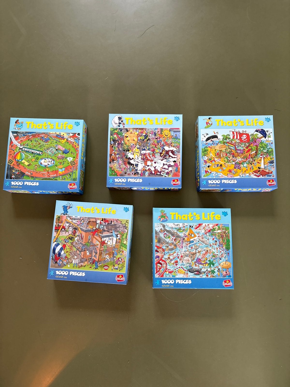 5x That's Life Puzzels 1000 stukjes - Set 3, Ophalen, 500 t/m 1500 stukjes, Gebruikt, Legpuzzel