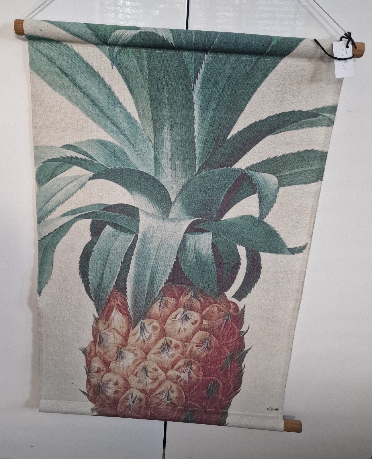 Wandkleed Ananas - Laif and Nuver (81x54 cm), Huis en Inrichting, Ophalen, Meerkleurig, Zo goed als nieuw, Met ophangsysteem