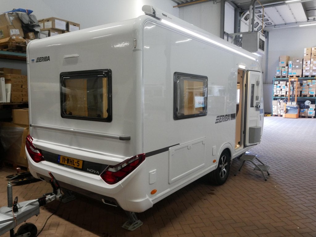 Eriba Nova 445 Mover, luifel, fietsenrek, Caravans en Kamperen, Schokbreker, Bedrijf, Treinzit, Overige typen