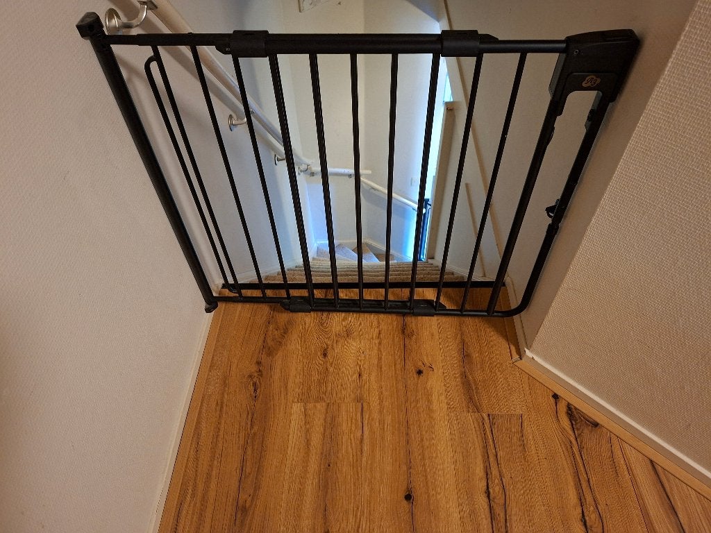 A3 / Fenss SafetyDoor traphekje, extra veilig (x2), Ophalen, 100 tot 115 cm, Zo goed als nieuw, Metaal of IJzer
