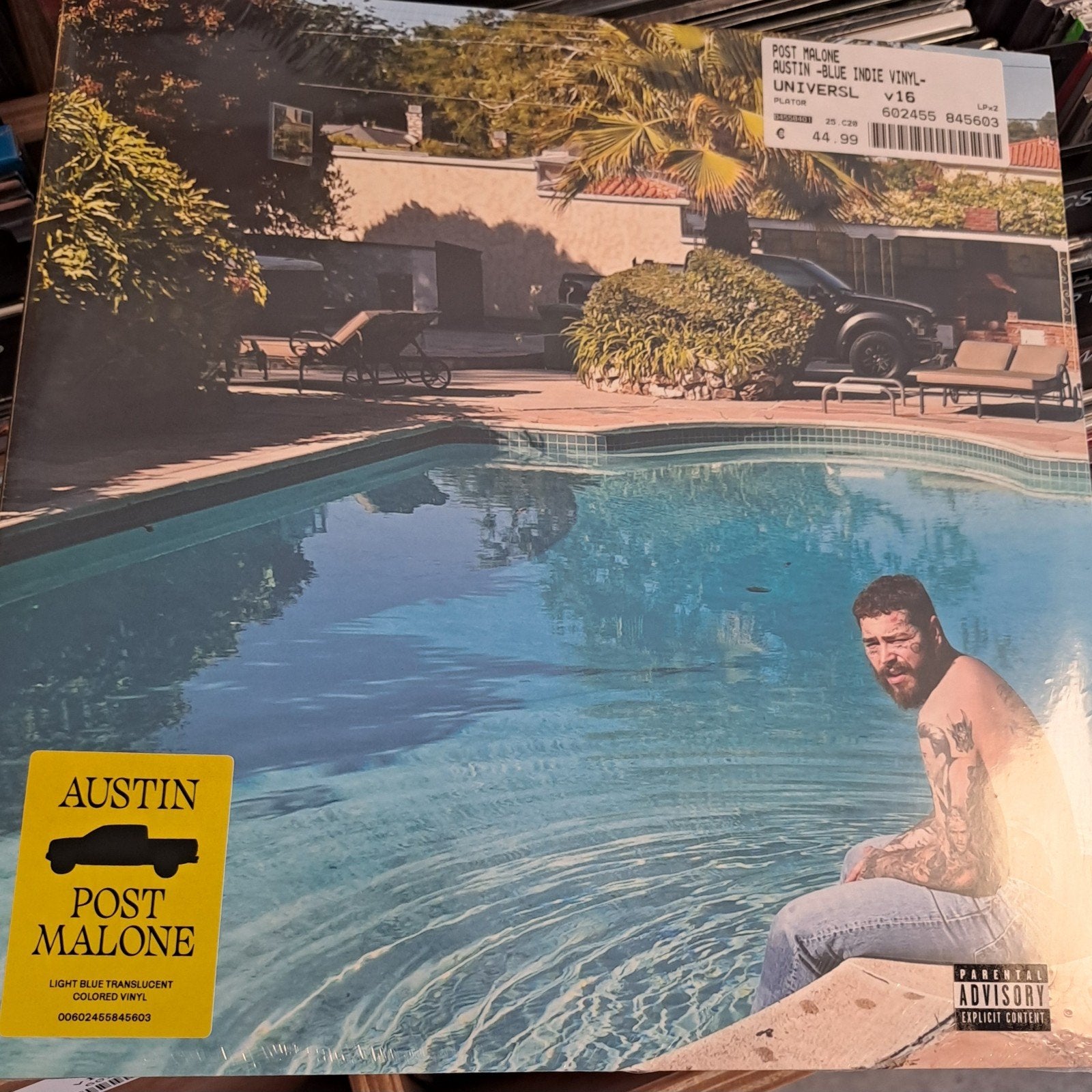 LP Post Malone Austin Blue Colored Vinyl NEW, Verzenden, 2000 tot heden, Nieuw in verpakking, 12 inch