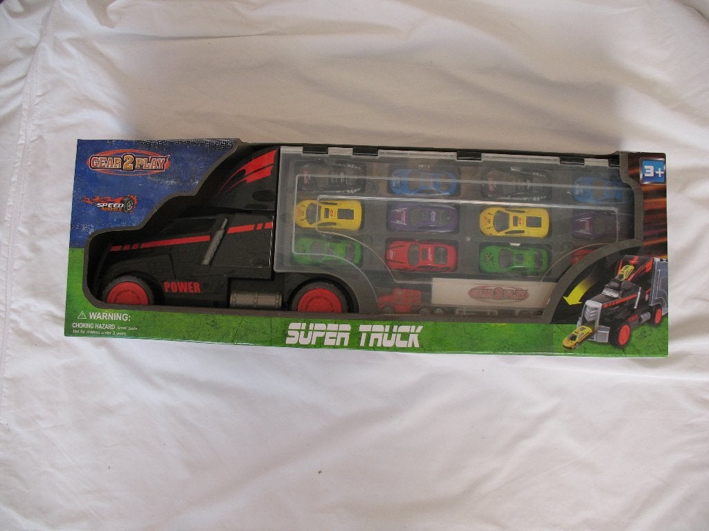 Gear2Play Super Truck Autotransporter met Auto's, Kinderen en Baby's, Speelgoed | Speelgoedvoertuigen, Ophalen of Verzenden, Nieuw