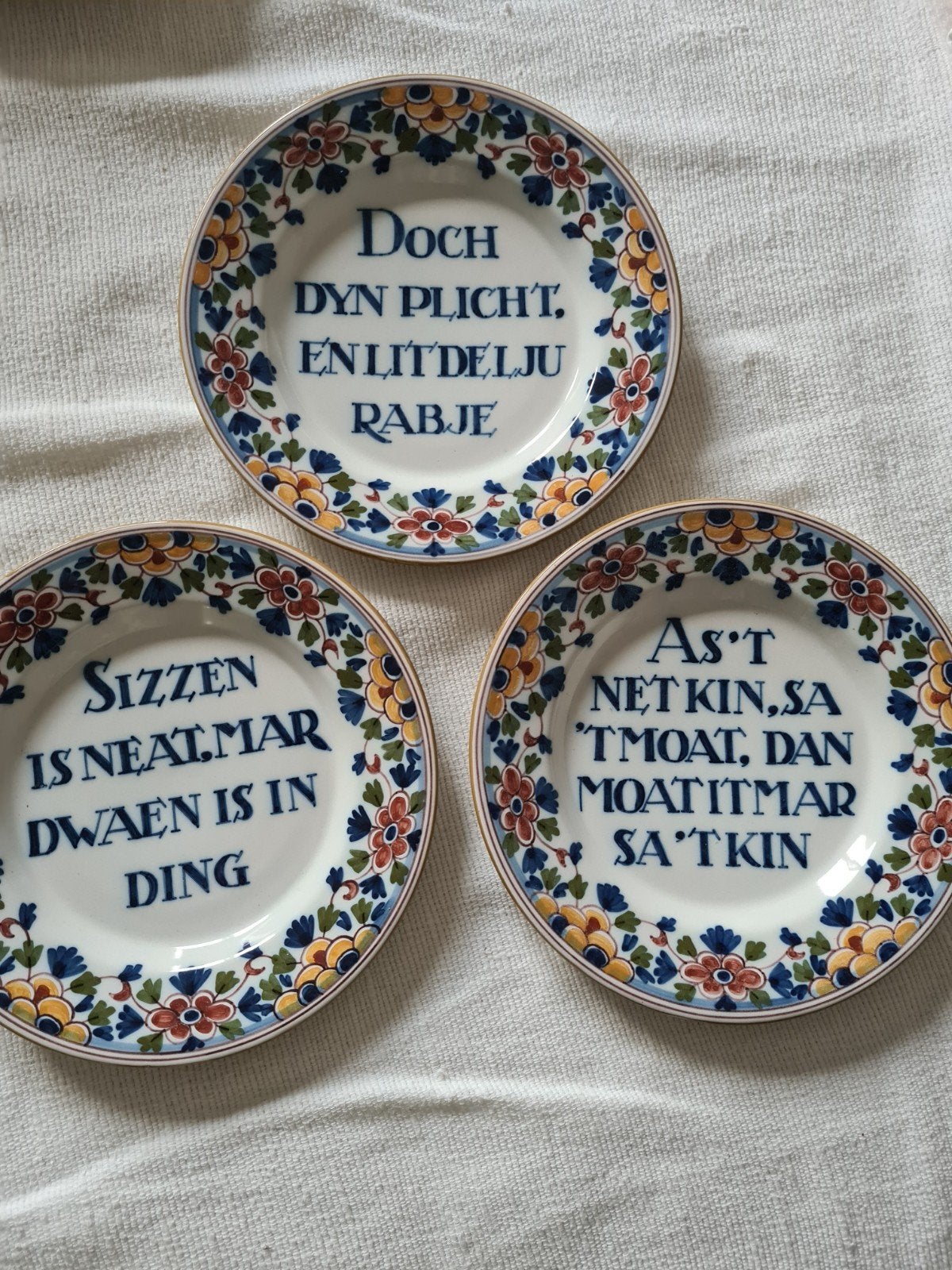 Set van 3 Friese spreukenborden, Antiek en Kunst, Ophalen