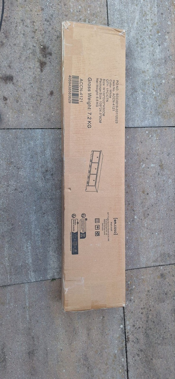 nieuwe witte wandkapstok met opbergruimte, Ophalen