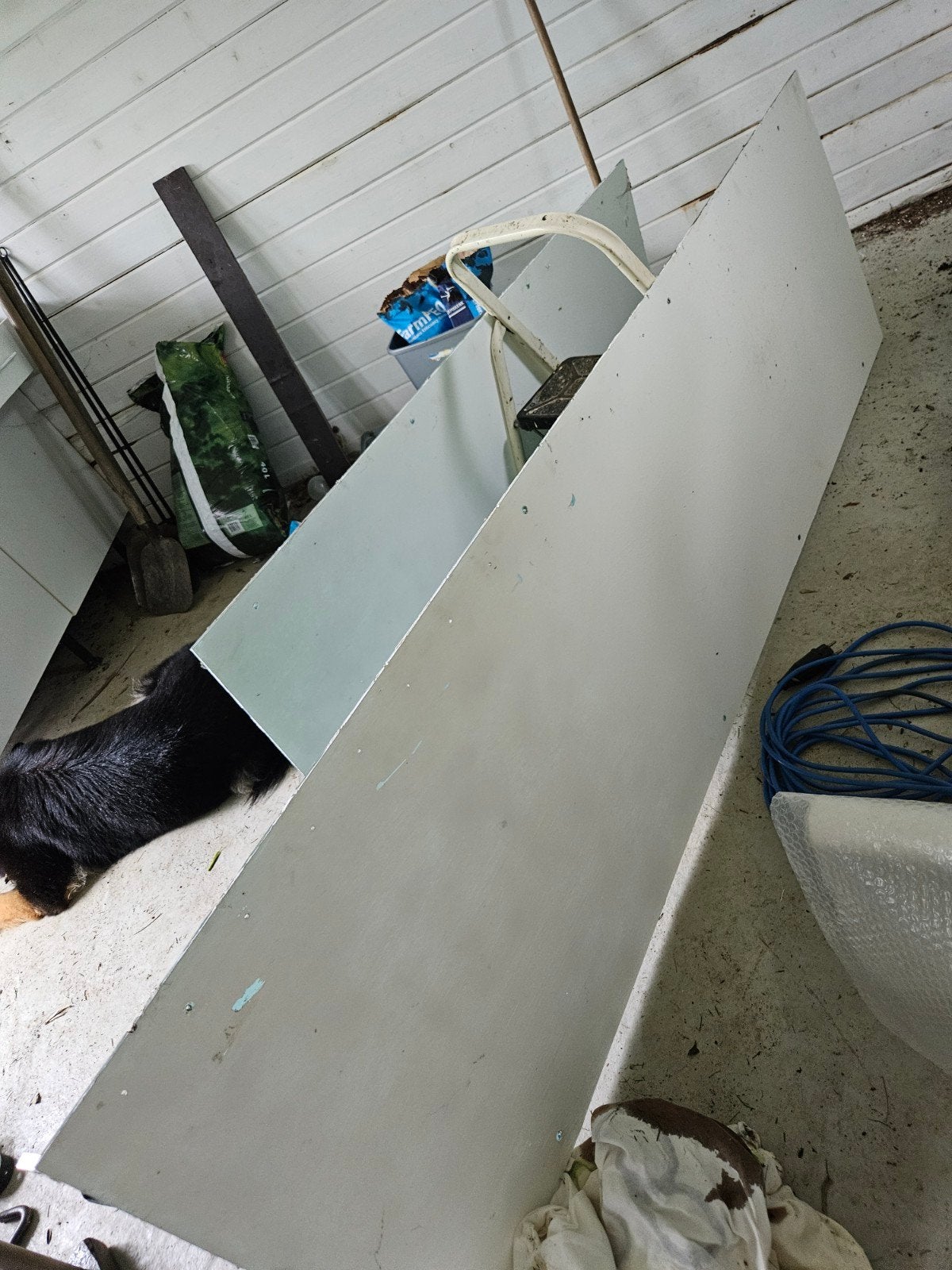2 plexiglas panelen geverfd en 3 zonder, Ophalen, Kunststof, Overige typen