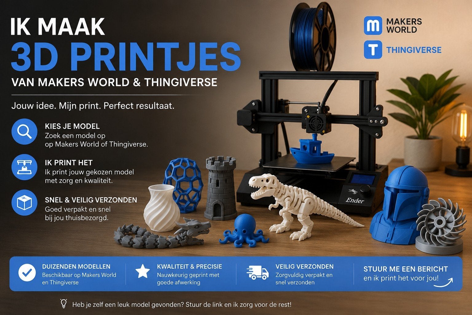 3d print service Achterhoek, Computers en Software, 3D Printers, Ophalen of Verzenden