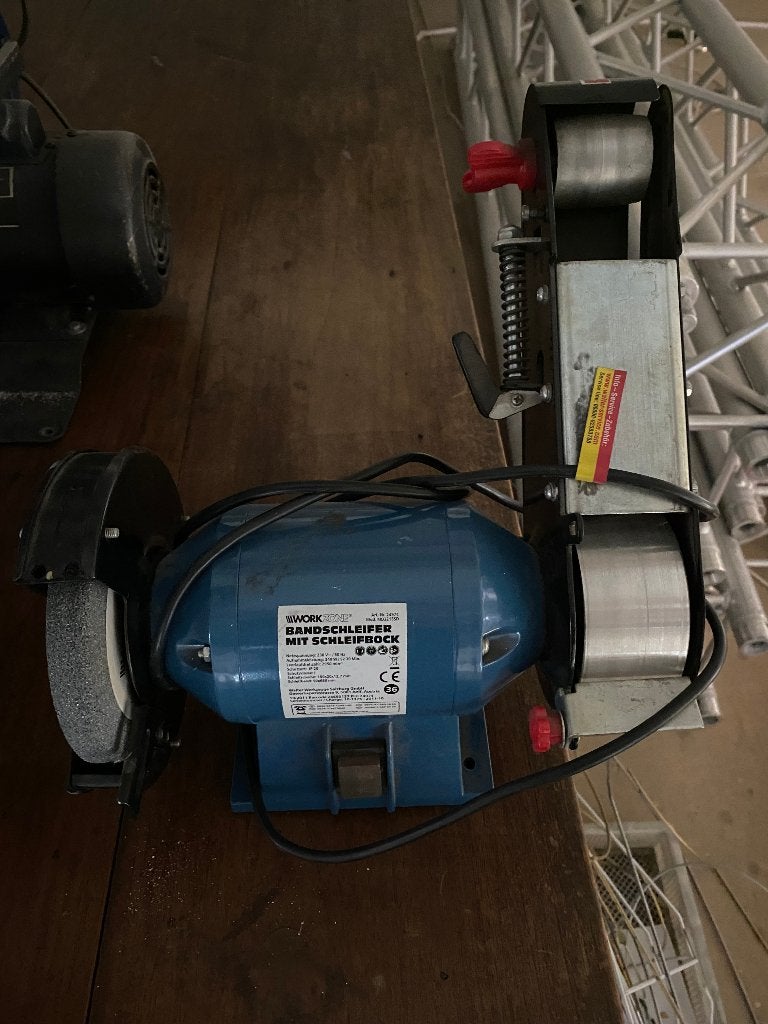 Workzone bandschuurmachine met slijpsteen, Workzone, Bandschuurmachine, Ophalen of Verzenden, Nvt