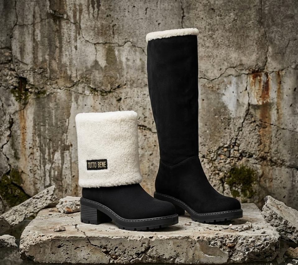 Tutto Bene Teddy omslag Boot Laars Black Maat 40, Hoge laarzen, Zwart, Nieuw, Ophalen of Verzenden