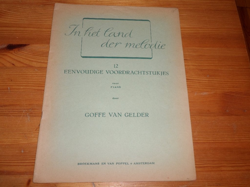 Goffe van Gelder, Gebruikt, Ophalen of Verzenden, Artiest of Componist, Piano