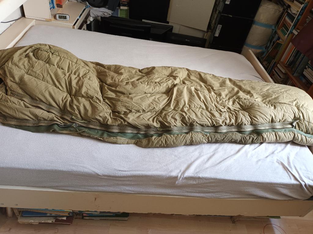 Groene slaapzak leger US VS Army dons donzen eenden 217-73cm, Ophalen of Verzenden, Landmacht, Amerika, Overige typen