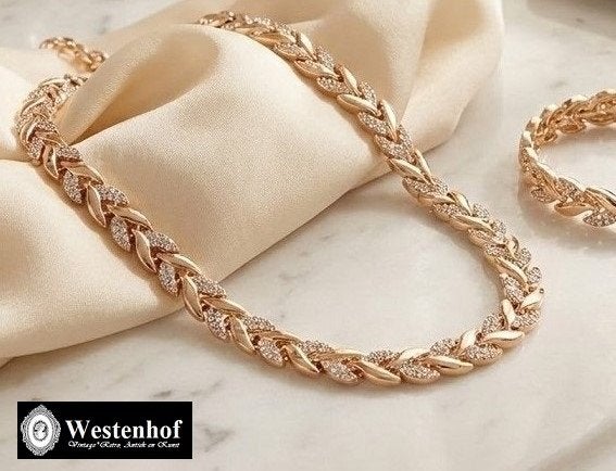 Sieraden set juweliers custom juwelen goud ketting + armband, Verzenden, Nieuw, Goud, Overige materialen