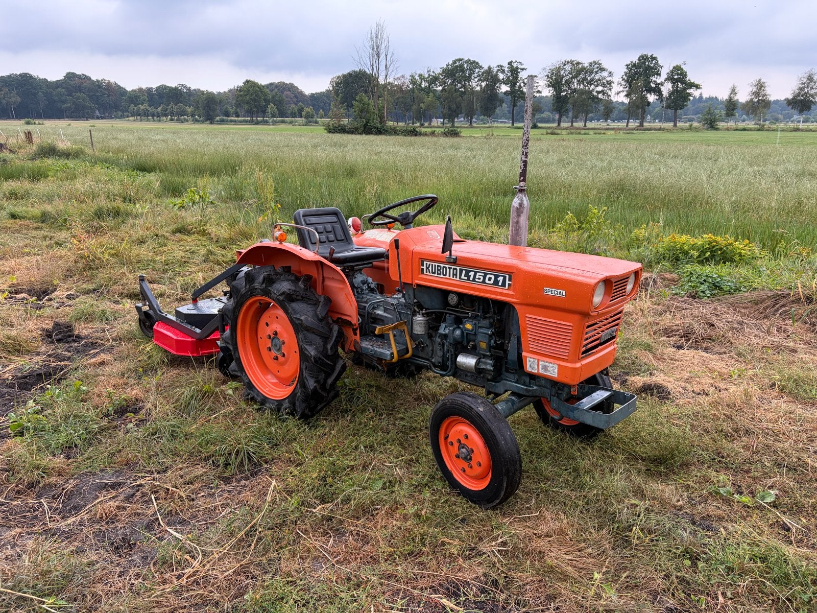 Kubota L1501 Special Tractor met Maaidek DM120, Overige merken, Gebruikt, Meer dan 10000, Ophalen of Verzenden