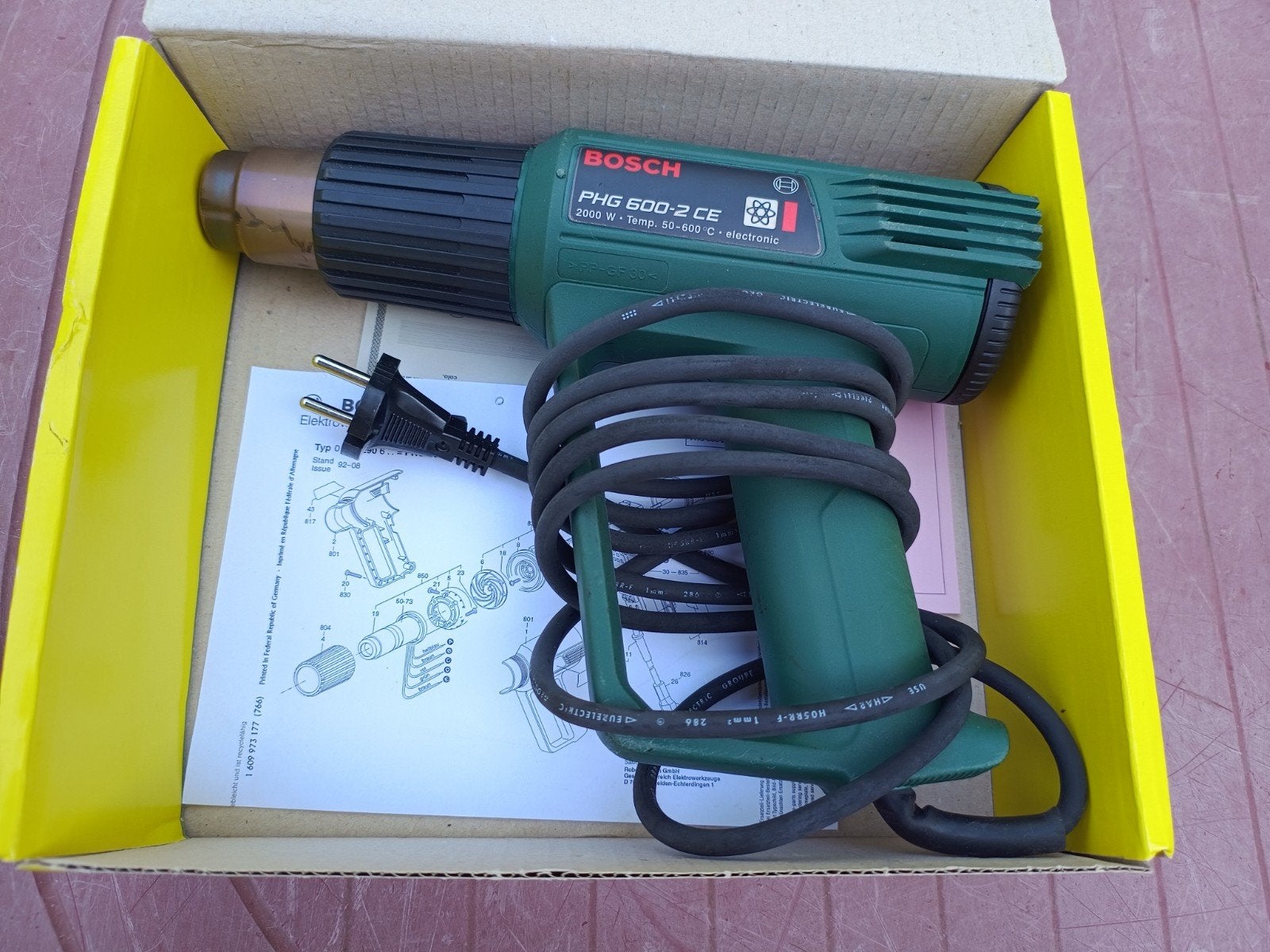 Bosch verfbrander PHG 600-2 CE, Ophalen, Zo goed als nieuw, Minder dan 600 watt, Bandschuurmachine