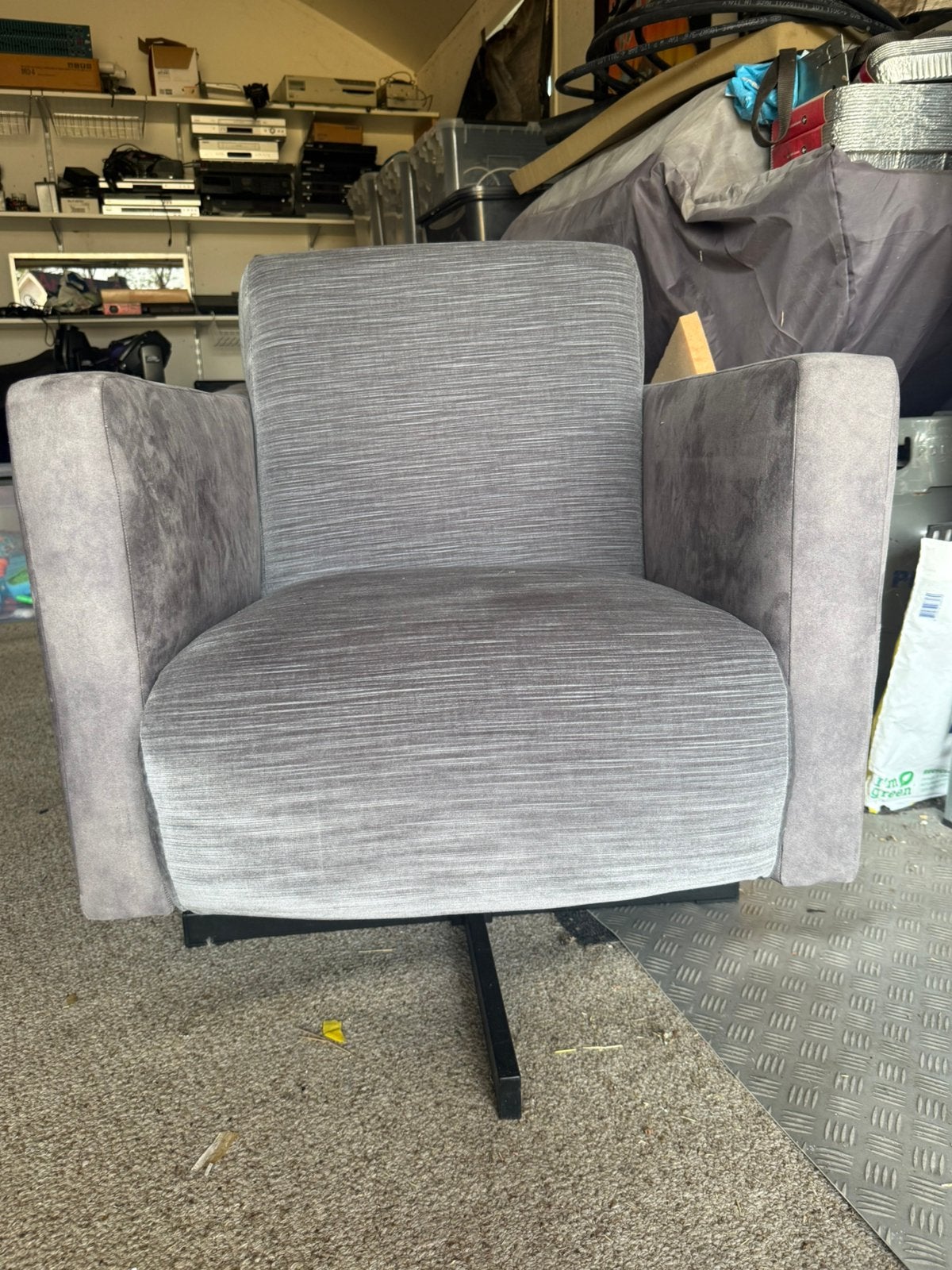 Fauteuil grijs 2 stuks, Huis en Inrichting, Fauteuils, Ophalen, Zo goed als nieuw, 75 tot 100 cm, 50 tot 75 cm