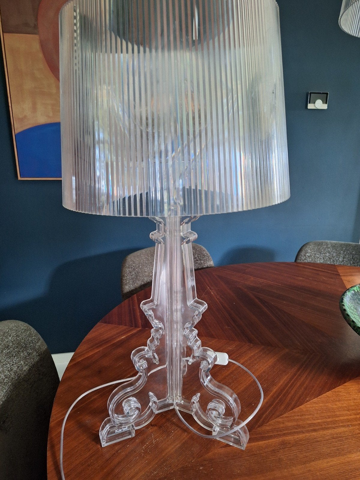 Kartell Bourgie Tafellamp - Transparant Design Lamp, Ophalen of Verzenden, Kunststof, Design