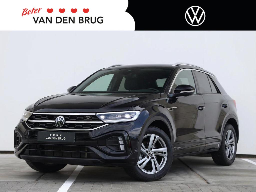 Volkswagen T-Roc 1.0 TSI R-Line 110PK | Led plus | Trekhaak, Auto's, Volkswagen, Voorwielaandrijving, Gebruikt, Zwart, Bedrijf