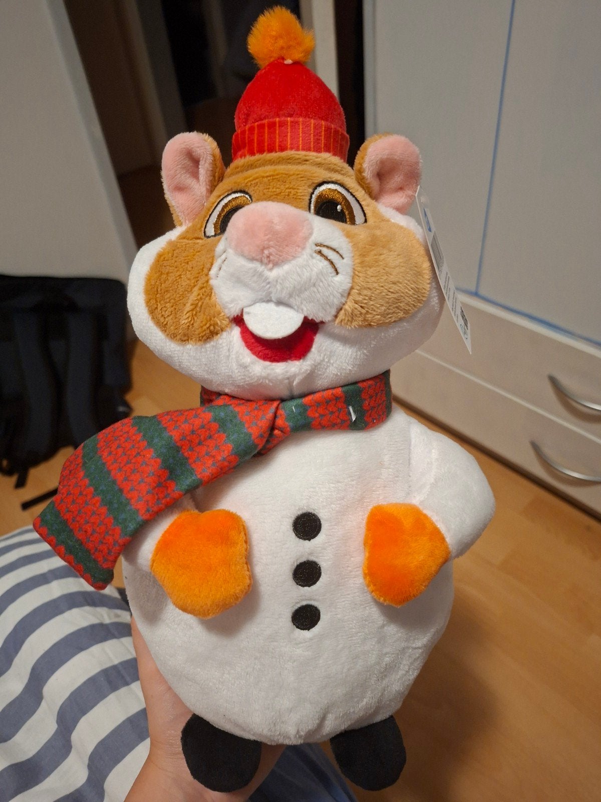 Albert Heijn Hamster Knuffel Kerstmuts Sjaal Nieuw, Hamster, Nieuw, Met label, Klein (minder dan 20 cm)