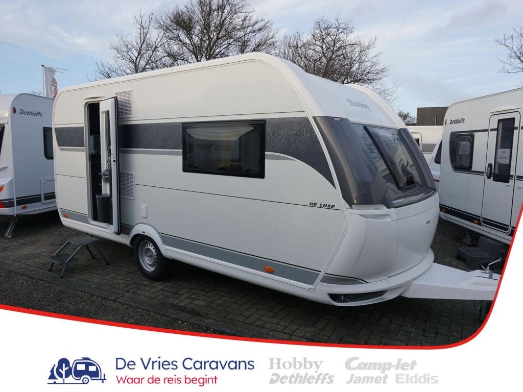 Hobby De Luxe 460 SFF Vloerverwarming ,douche., Caravans en Kamperen, Caravans, Standaardzit, Hobby, Bedrijf, Tot en met 3