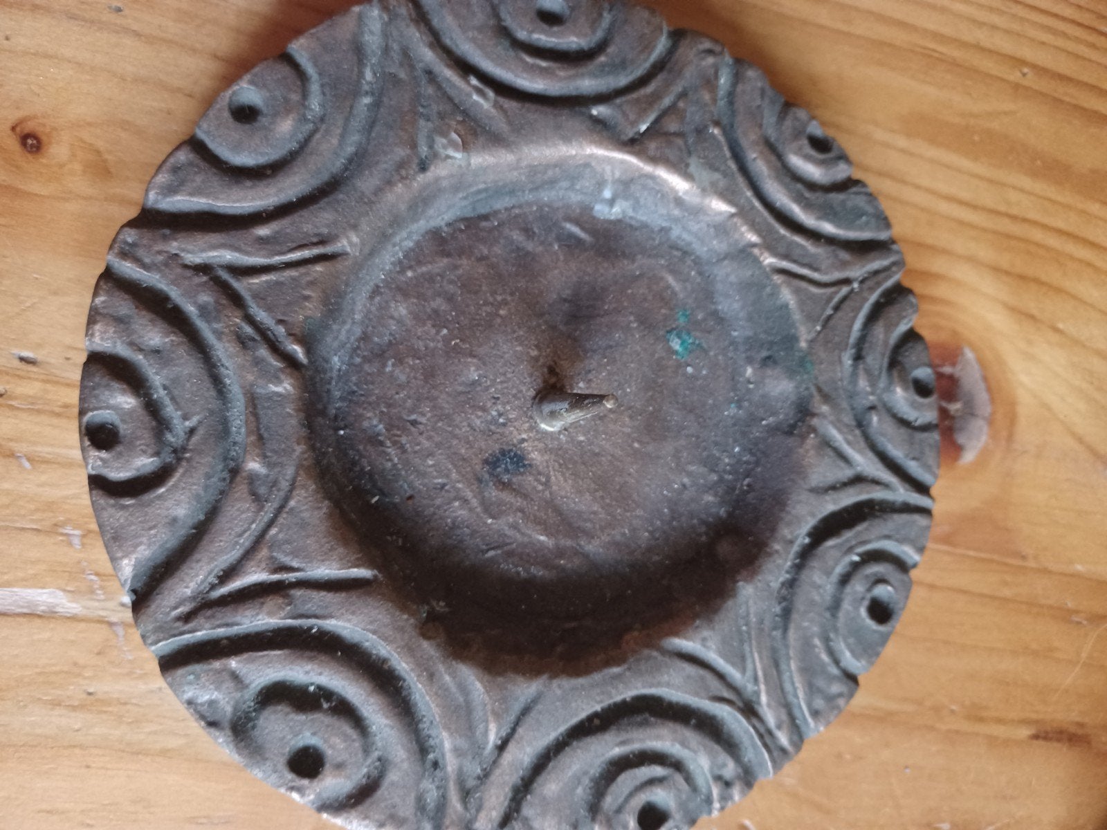 Antieke bronzen kandelaar kaarsen standaard kaarsenstandaard, Ophalen of Verzenden, Koper of Brons