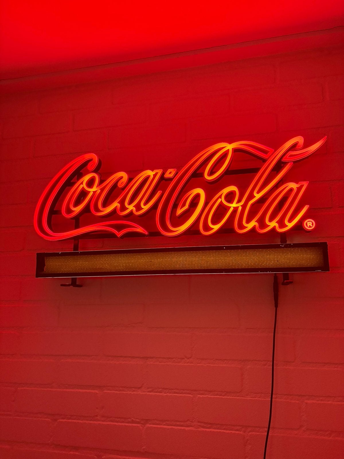 Coca Cola Neon look bord, Ophalen, Zo goed als nieuw, Lichtbak of (neon) lamp