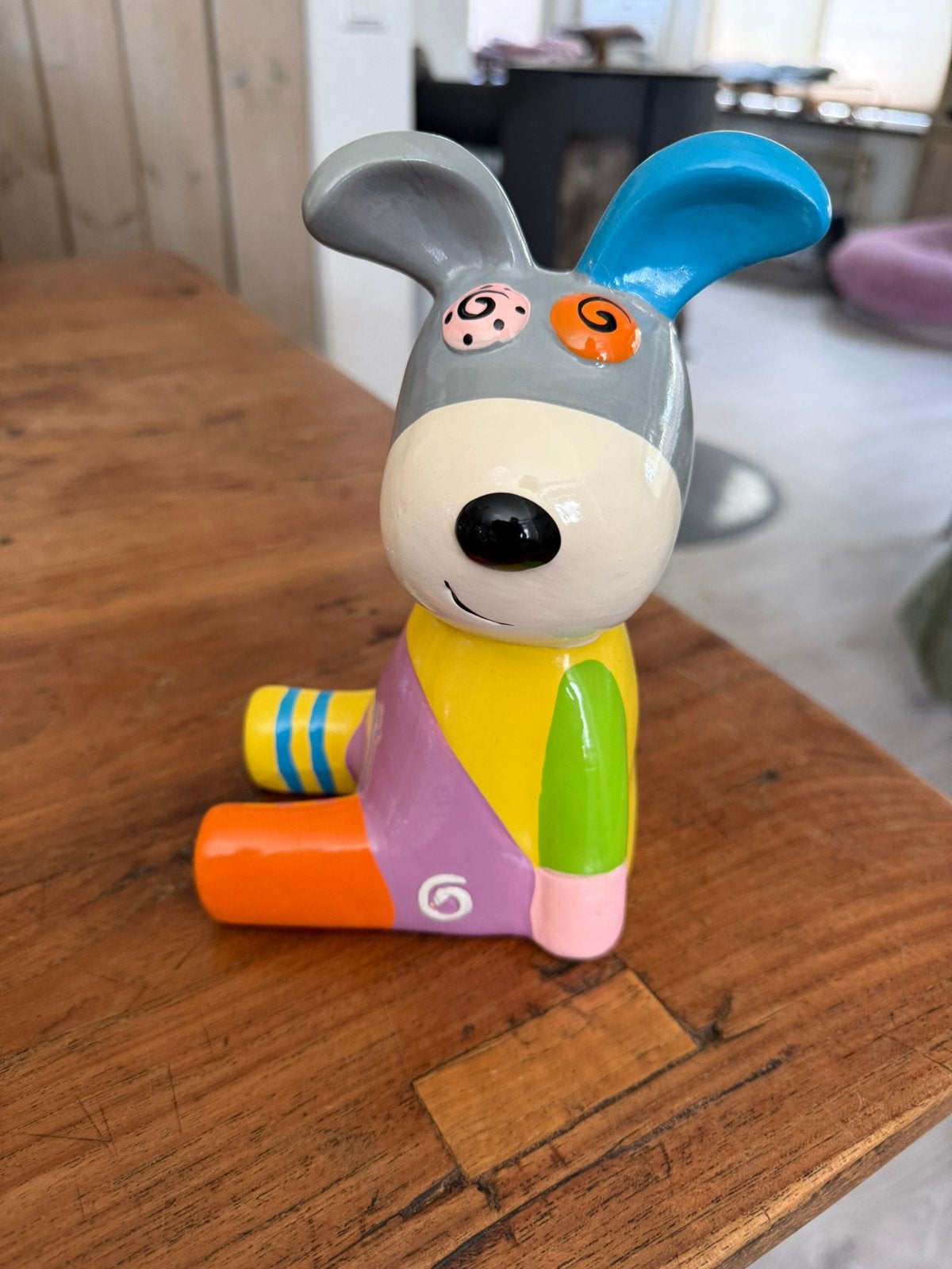 Kunst spaarpot hondje, Ophalen, Zo goed als nieuw, Steen, Aardewerk of Keramiek, Dier