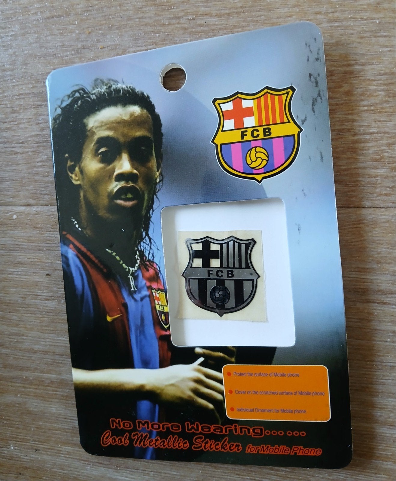 Metalic verzamelsticker Ronaldinho FC Barcelona., Verzamelen, Sportartikelen en Voetbal, Ophalen of Verzenden, Nieuw, Buitenlandse clubs