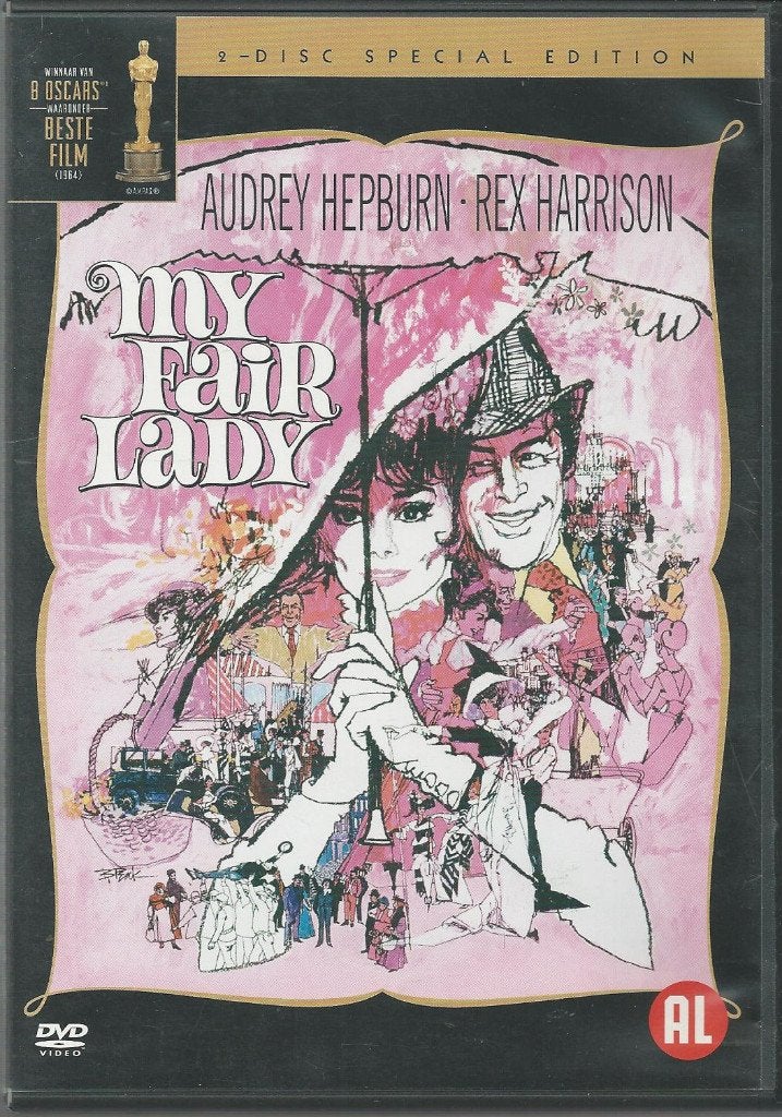 My fair lady met o.a. Audrey Hepburn, Rex Harrison (2 discs), Alle leeftijden, Ophalen of Verzenden, 1980 tot 2000, Actie en Avontuur