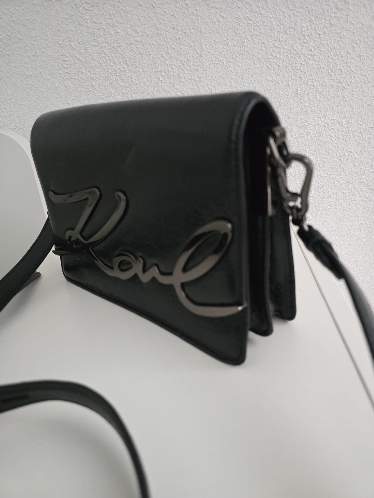 Karl Lagerfeld schoudertasje - Zwart, Ophalen, Zo goed als nieuw, Zwart, Schoudertasje