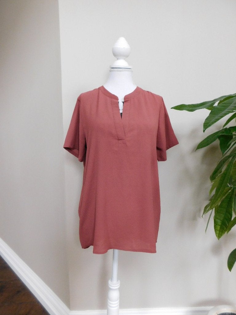 Jacqueline de Yong oudroze blouse korte mouw 36, Ophalen of Verzenden, Zo goed als nieuw, Roze, Maat 36 (S)