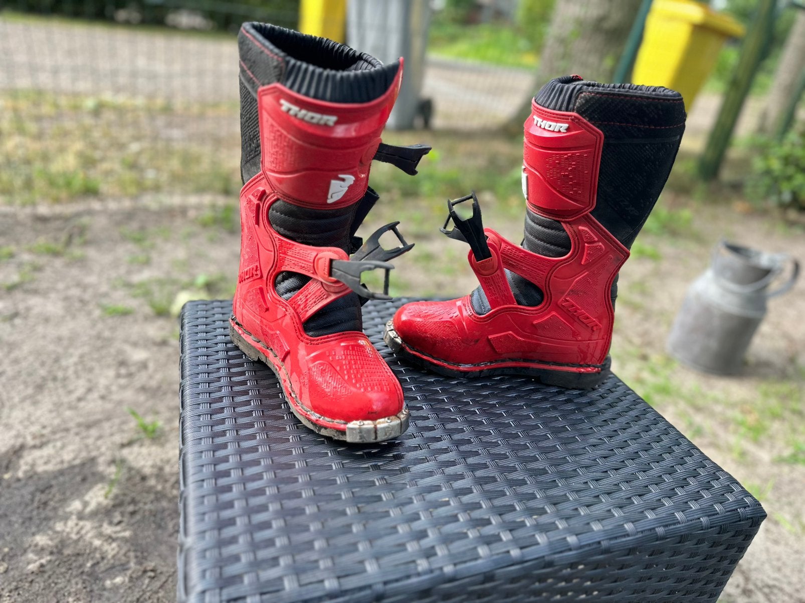Thor Blitz XP Youth Motorcrosslaarzen –Rood/Zwart – Maat 36, Motoren, Verzenden, Tweedehands, Kinderen, Motorcrosskleding