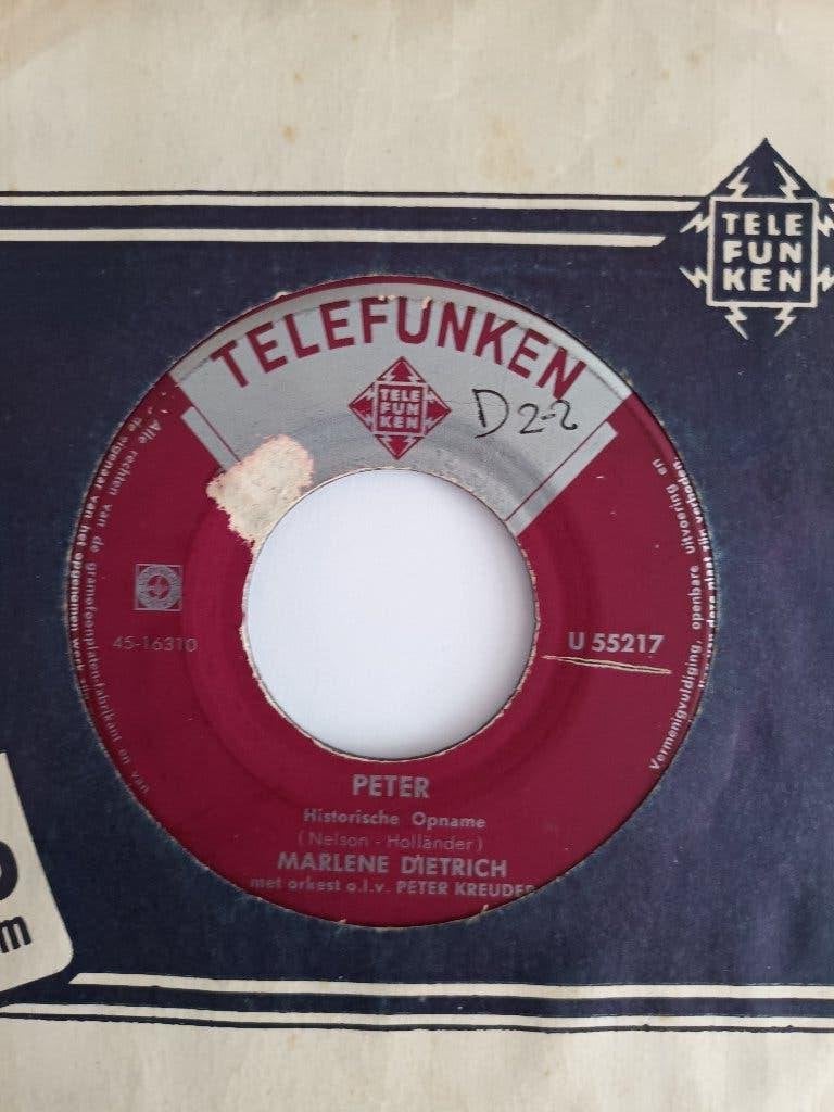 Marlene Dietrich - Peter / Johnny   (Telefunken U 55217), Ophalen of Verzenden, Zo goed als nieuw, Overige genres