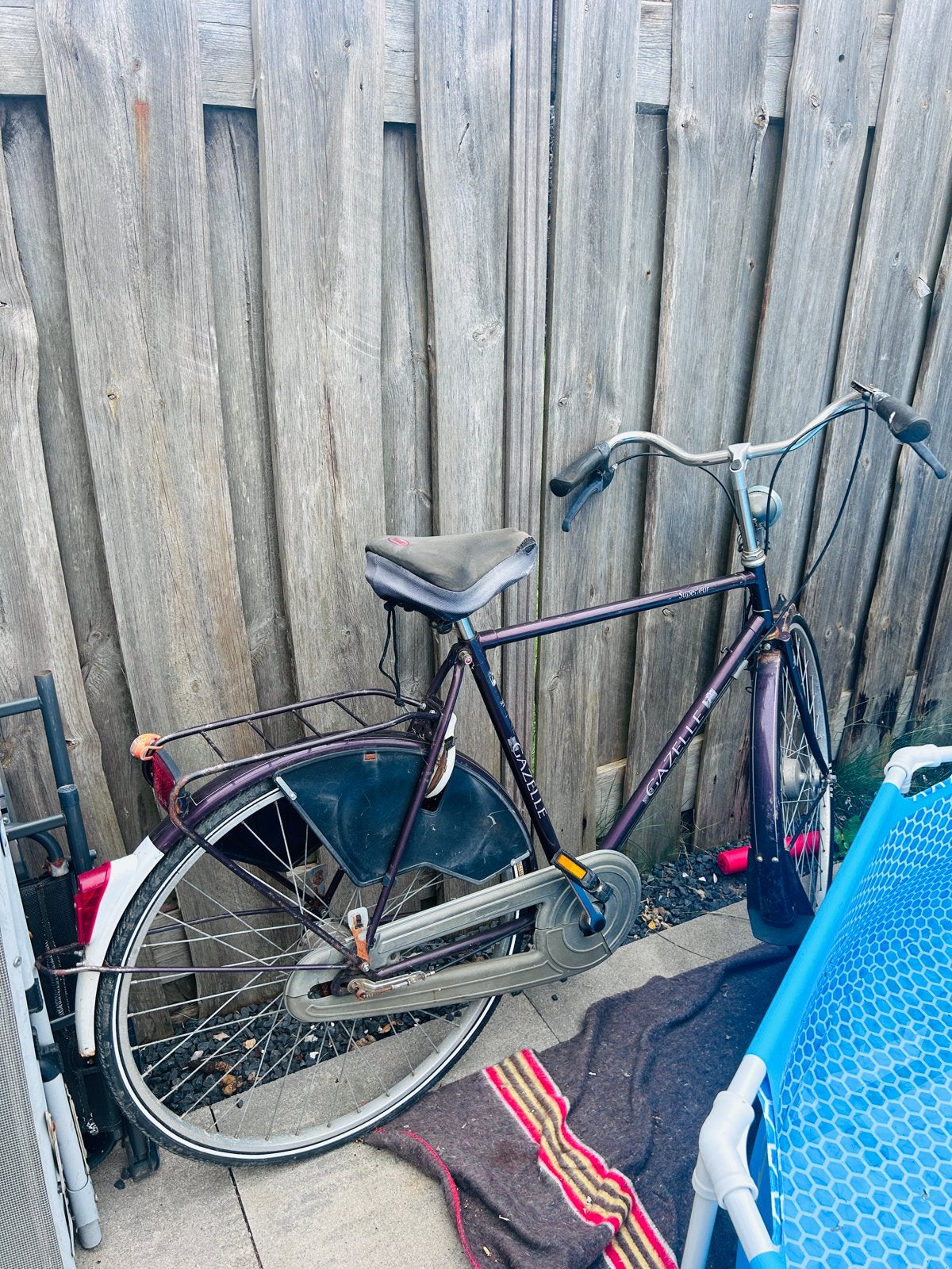 Oude Gazelle herenfiets - Klassiek model, Ophalen, Terugtraprem, Gebruikt, 57 tot 61 cm