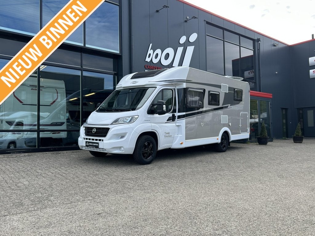 Carado T448 Emotion + Levelsysteem, Caravans en Kamperen, Campers, Fiat, Half-integraal, Carado, Tot en met 4