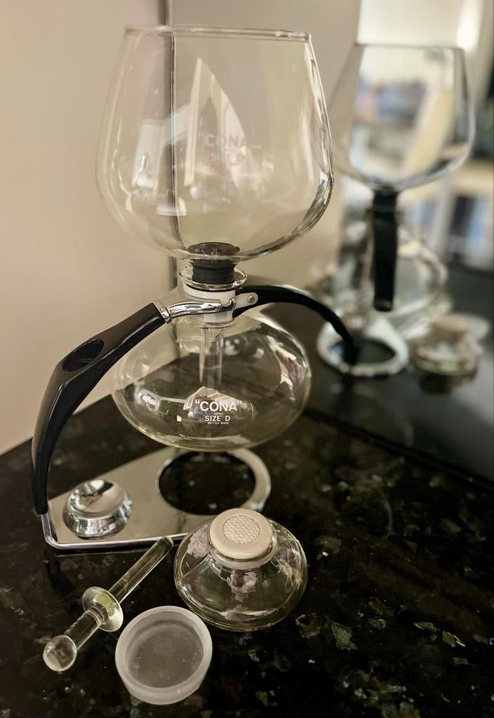Cona size D Genius All-Glass, Overige modellen, ., Nieuw, Gemalen koffie