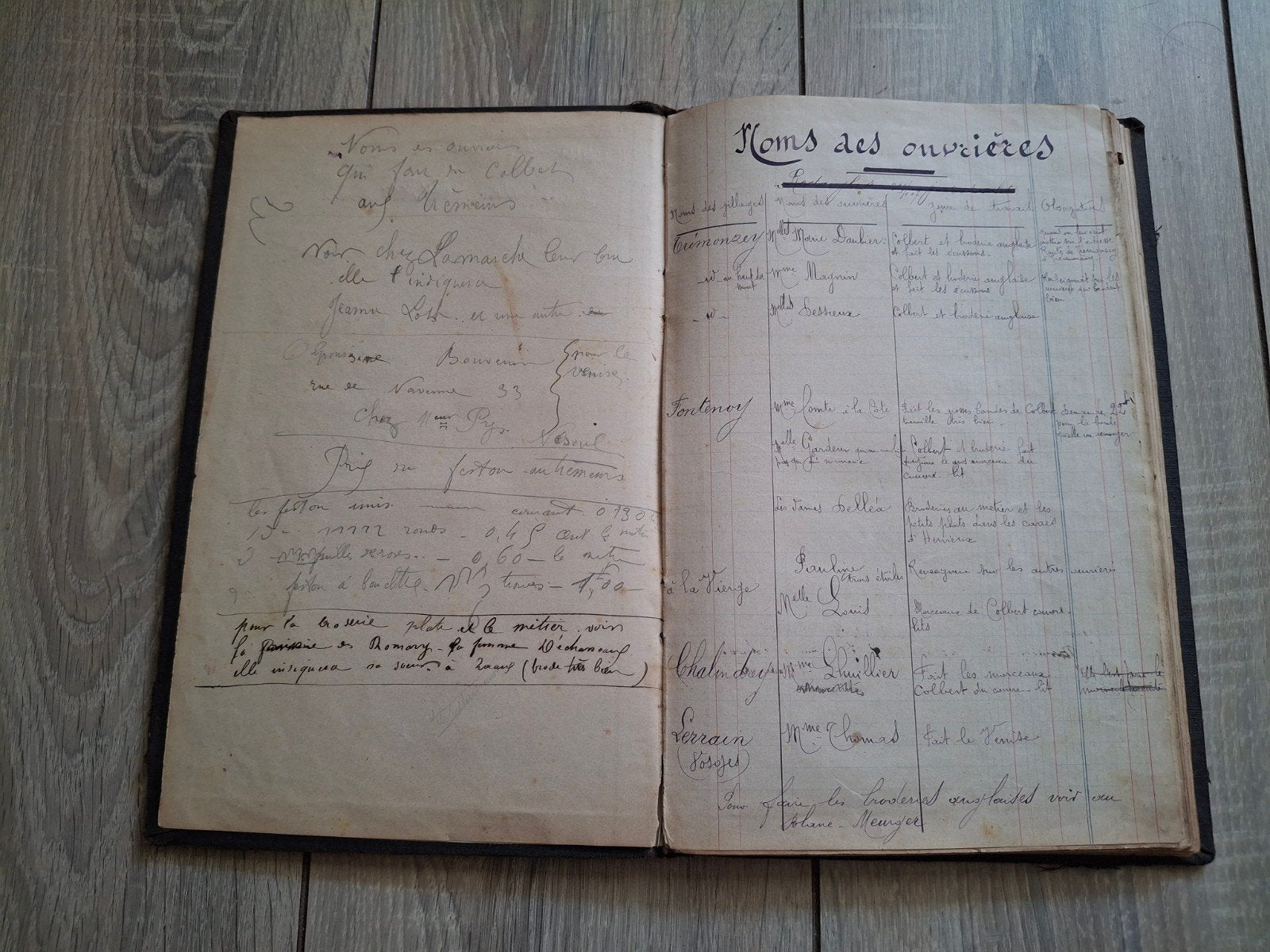 Antiek Frans Grootboek/Kasboek Handgeschreven begin 20e eeuw, Ophalen of Verzenden