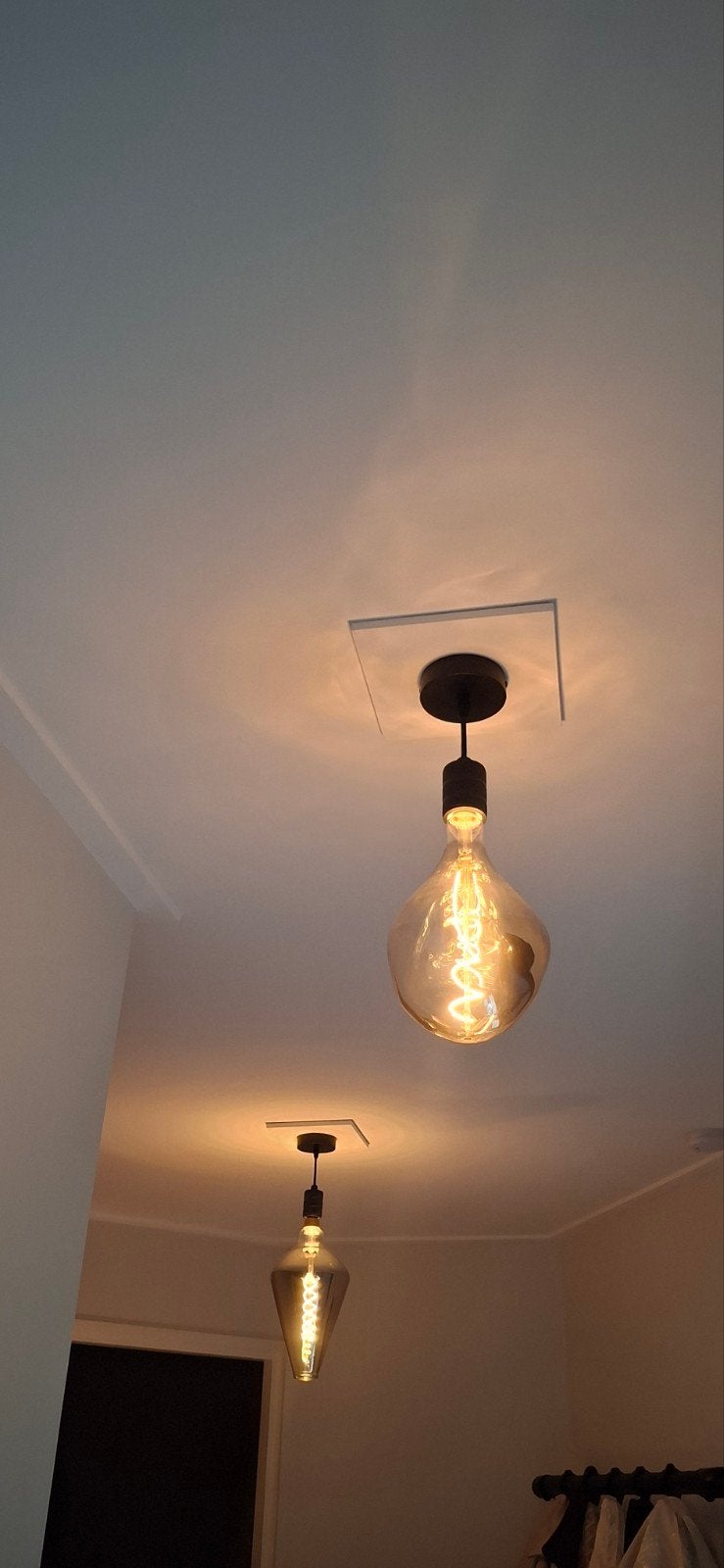2 Calex LED lampen, Gebruikt, Grijs, Glas, Dimbaar