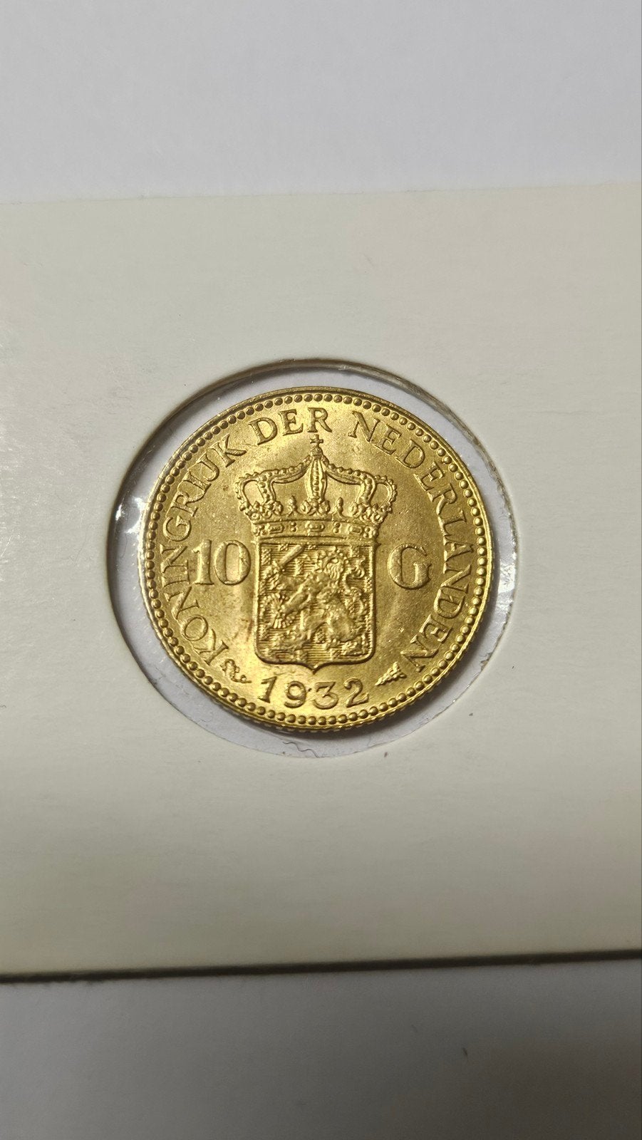 gouden tientje 1932, Postzegels en Munten, Ophalen of Verzenden, Koningin Wilhelmina, 10 gulden, Goud