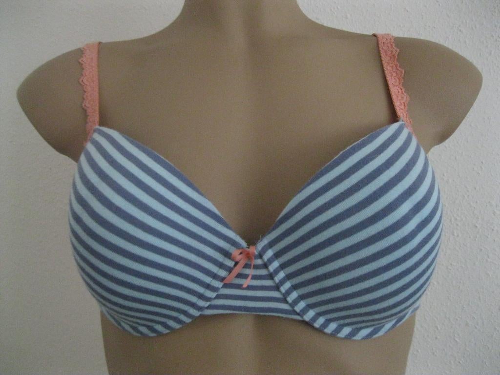 maat 85-C, 1 nieuwe Livera beugel BH, blauw met streepjes, Livera, Ophalen of Verzenden, Overige kleuren, BH