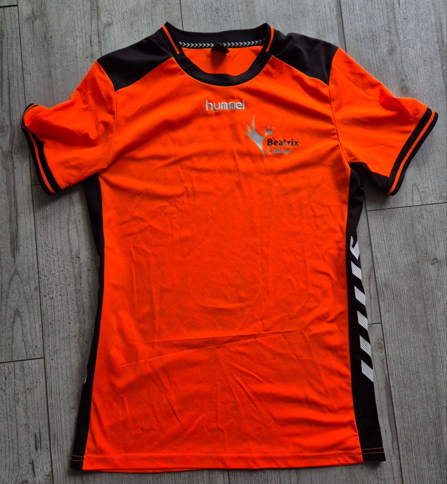 Hummel sportshirt Beatrix College - Oranje/Zwart XL, Oranje, Ophalen of Verzenden, Hummel, Gedragen