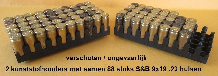 kogelhulzen, 88 stuks S&B 9x19 .23 gebruikt., Ophalen of Verzenden, Overige soorten, Overige gebieden, Hulzen of Bodemvondsten